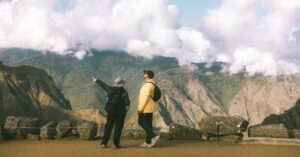 Zicht over de daken van Cusco met de Plaza de Armas in het midden