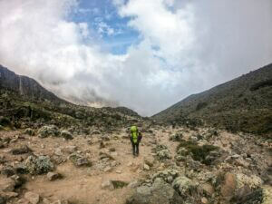 Uitzicht op de Kilimanjaro vanuit de omgeving van Moshi