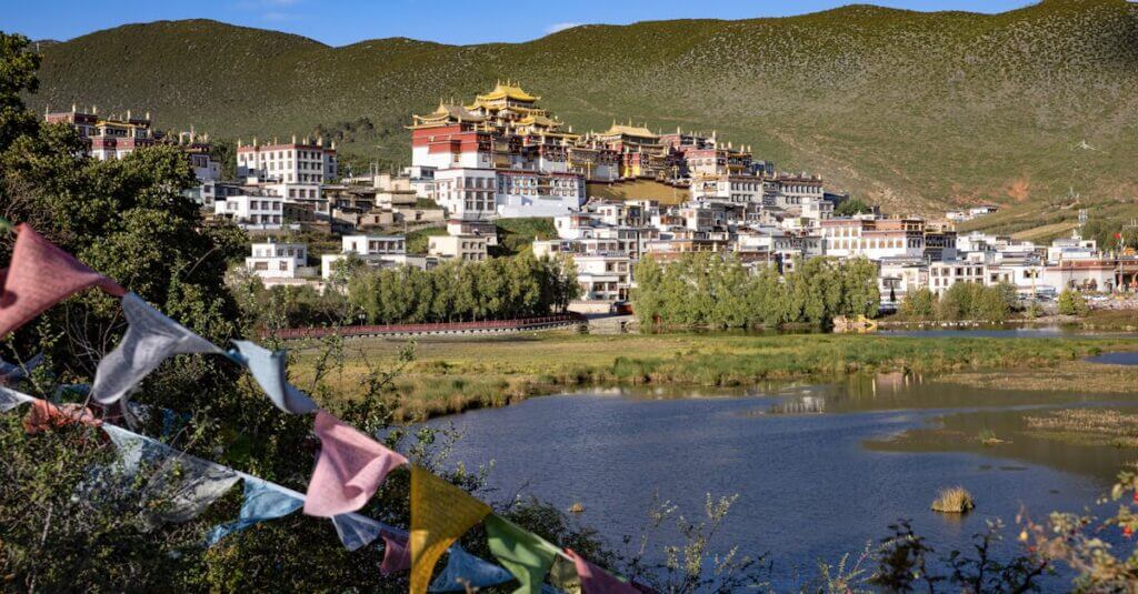 Yamdrok meer in Tibet