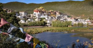 Yamdrok meer in Tibet